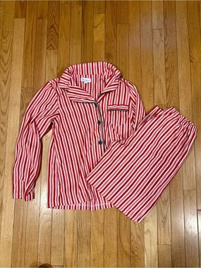 Pajamagram (set of 3) peppermint stripe Christmas pajamas  (WORN ONCE)